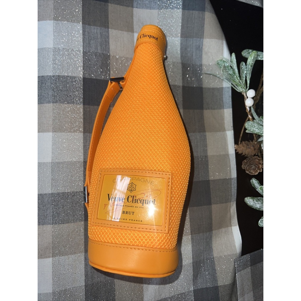 Veuve Clicquot Brut Champagne Orange Insulated Travel Bottle Jacket Sleeve NEW